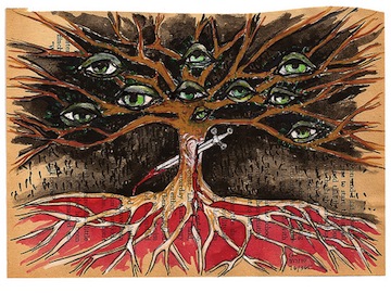 Galen's mixed media sketch